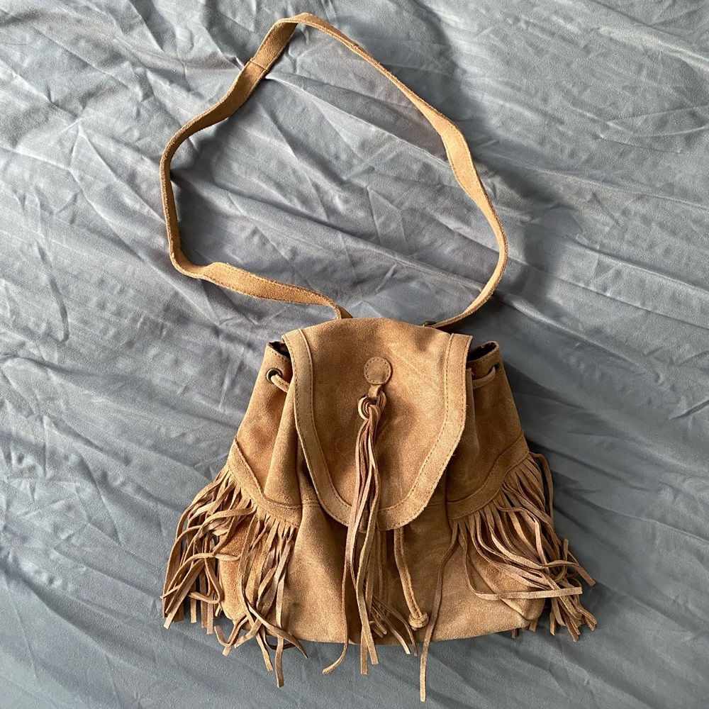 coachella style suede bag